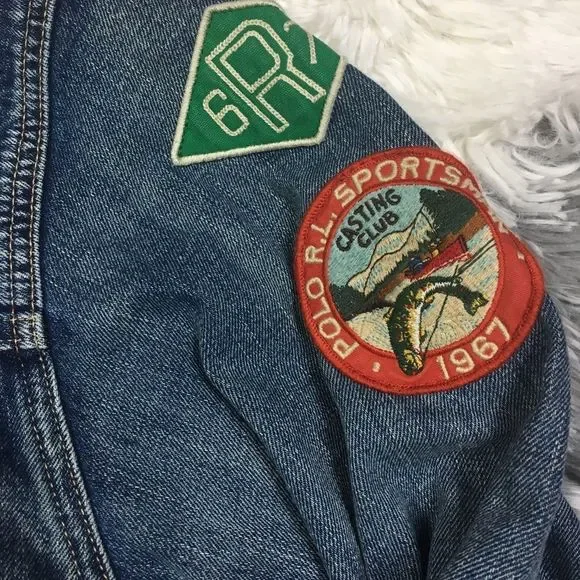 Men's POLO-RALPH LAUREN "SPORTSMAN" Denim Jacket (Casting Club) vintage - Picture 3 of 16